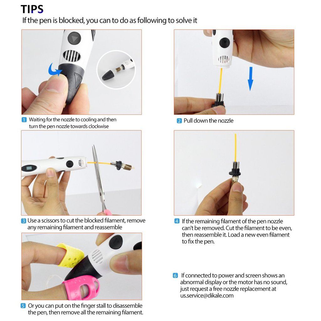 dikale 3d pen instructions